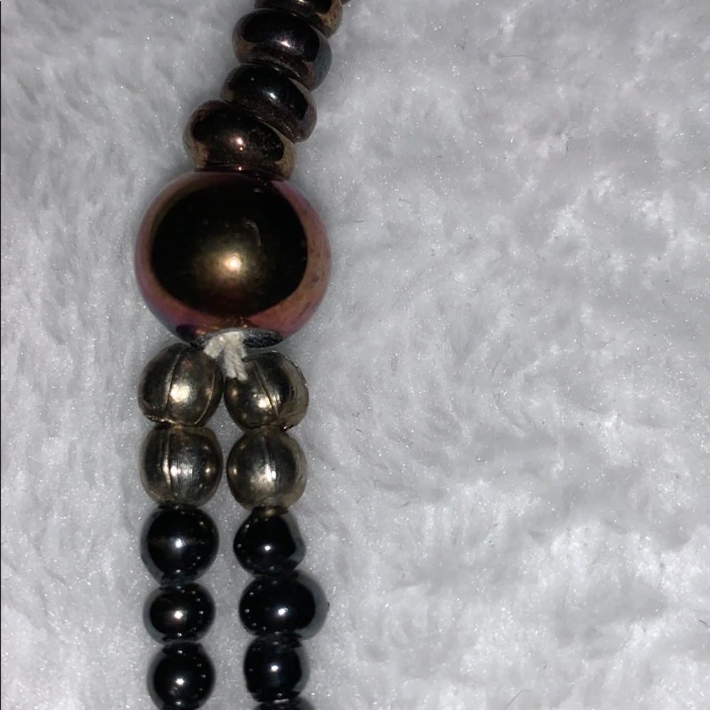 Very Antique Necklace-Seed beads w/ Lampwork Beads - Picture 6 of 7